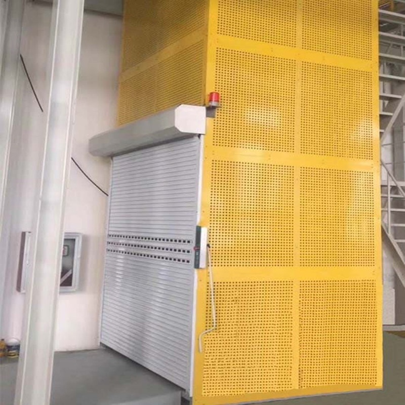 guide rail goods elevator with mesh cabins